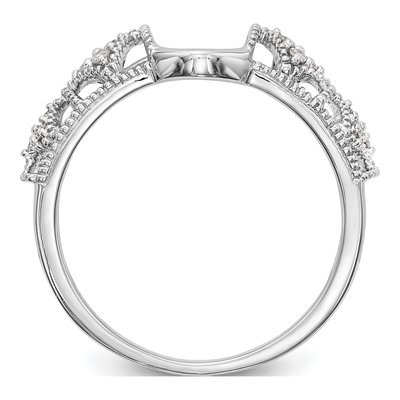 14K White Gold 1/10 ct tw Diamond Filigree Wrap Ring – view 2