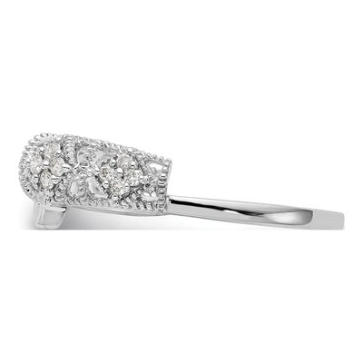 14K White Gold 1/10 ct tw Diamond Filigree Wrap Ring – view 3