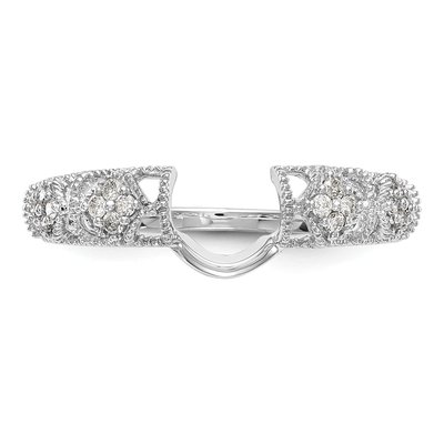14K White Gold 1/10 ct tw Diamond Filigree Wrap Ring – view 4