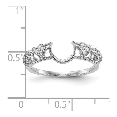 14K White Gold 1/10 ct tw Diamond Filigree Wrap Ring – view 7