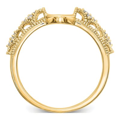 14K Yellow Gold 1/10 ct tw Diamond Wrap Ring – view 2