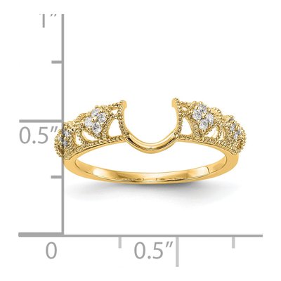 14K Yellow Gold 1/10 ct tw Diamond Wrap Ring – view 3