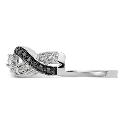 14K White Gold 1/5 ct tw Diamond Wrap Ring – view 3