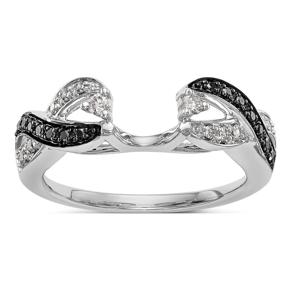 14K White Gold 1/5 ct tw Diamond Wrap Ring