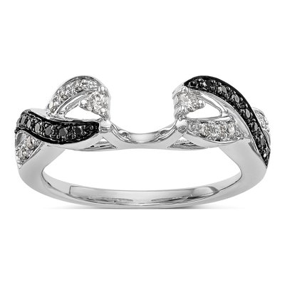 14K White Gold 1/5 ct tw Diamond Wrap Ring
