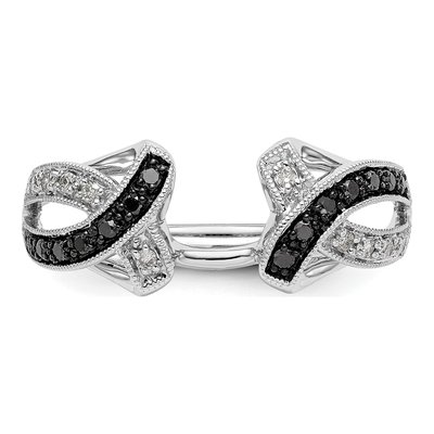 14K White Gold 1/5 ct tw Diamond Wrap Ring – view 4