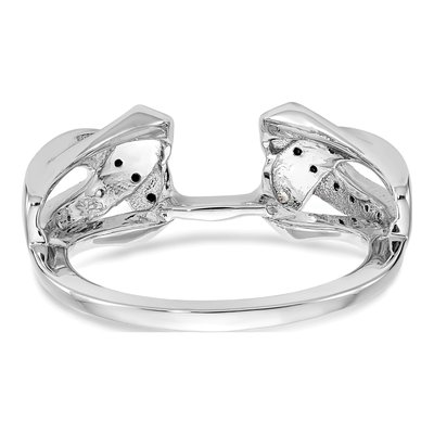 14K White Gold 1/5 ct tw Diamond Wrap Ring – view 5