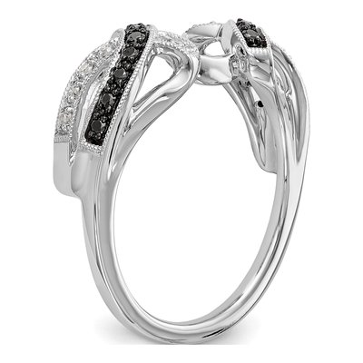 14K White Gold 1/5 ct tw Diamond Wrap Ring – view 6