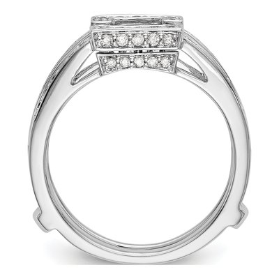 14K White Gold 3/8 ct tw Diamond Guard Enhancer Ring – view 3