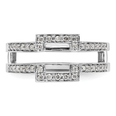 14K White Gold 3/8 ct tw Diamond Guard Enhancer Ring – view 5