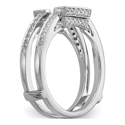 14K White Gold 3/8 ct tw Diamond Guard Enhancer Ring – view 7