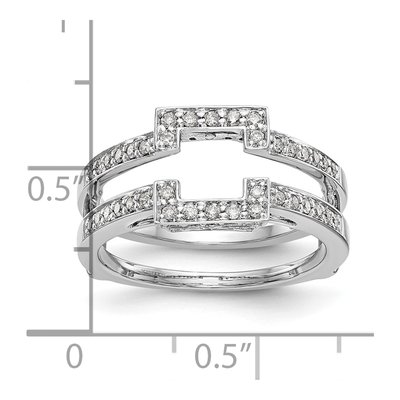 14K White Gold 3/8 ct tw Diamond Guard Enhancer Ring – view 8