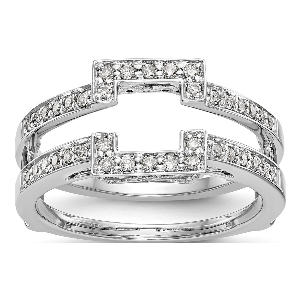 14K White Gold 3/8 ct tw Diamond Guard Enhancer Ring