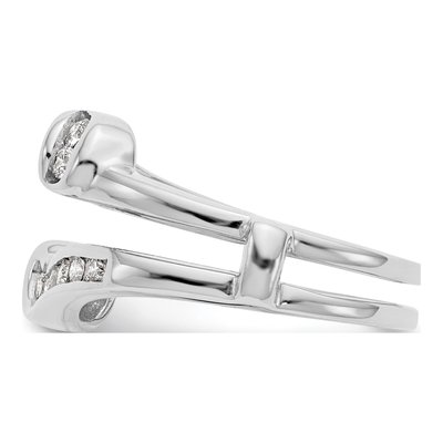 14K White Gold 1/3 ct tw Diamond Guard Ring – view 3