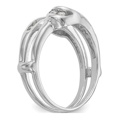 14K White Gold 1/3 ct tw Diamond Guard Ring – view 6
