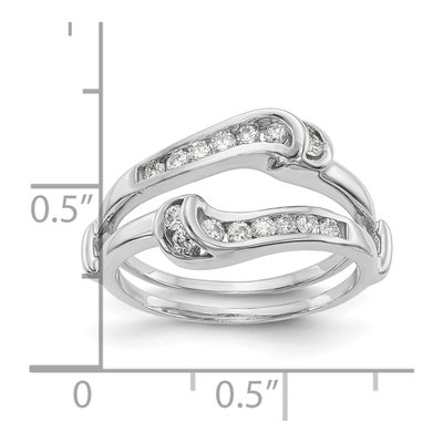 14K White Gold 1/3 ct tw Diamond Guard Ring – view 7