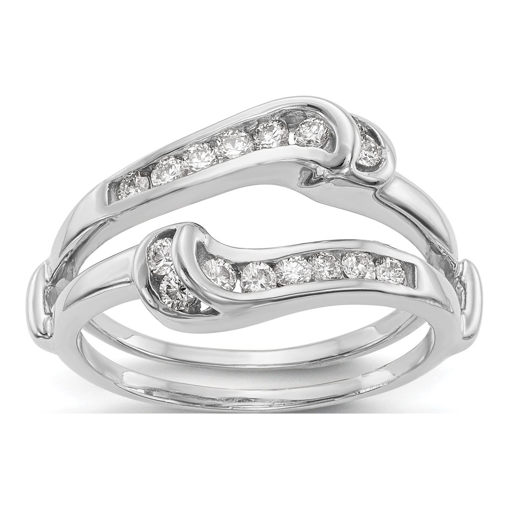 14K White Gold 1/3 ct tw Diamond Guard Ring