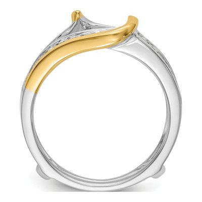 14K Two-Tone Gold 1/2 ct tw Diamond Guard Ring – view 2