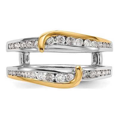 14K Two-Tone Gold 1/2 ct tw Diamond Guard Ring – view 4