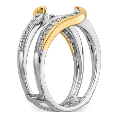 14K Two-Tone Gold 1/2 ct tw Diamond Guard Ring – view 6
