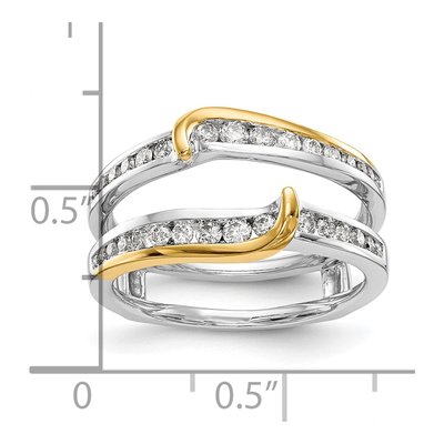 14K Two-Tone Gold 1/2 ct tw Diamond Guard Ring – view 7