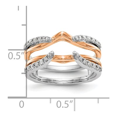 14K Two-Tone Gold 1/4 ct tw Diamond Guard Ring – view 2