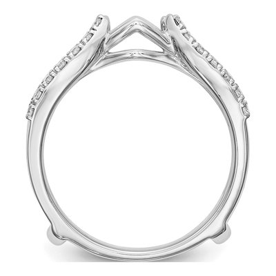14K White Gold 1/4 ct tw Diamond Guard Ring – view 2