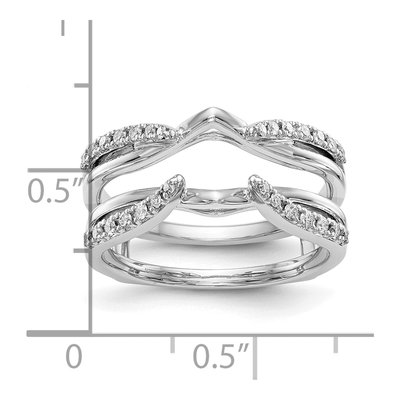 14K White Gold 1/4 ct tw Diamond Guard Ring – view 3