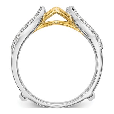 14K Two-Tone Gold 1/4 ct tw Diamond Guard Ring – view 2