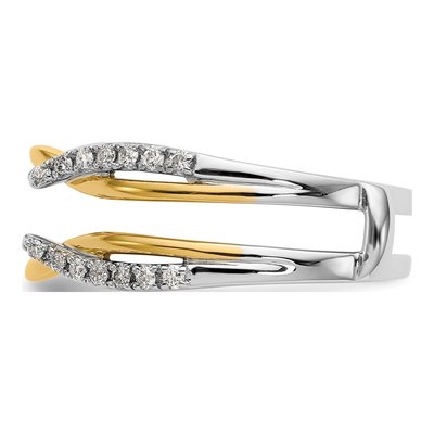 14K Two-Tone Gold 1/4 ct tw Diamond Guard Ring – view 3