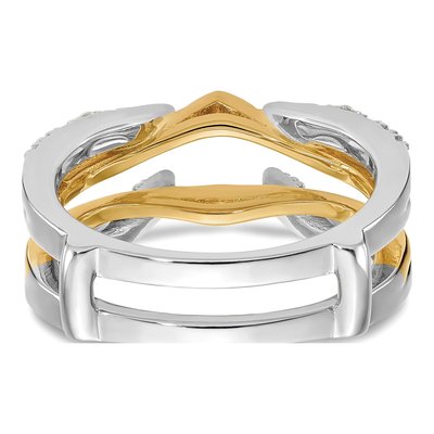 14K Two-Tone Gold 1/4 ct tw Diamond Guard Ring – view 5