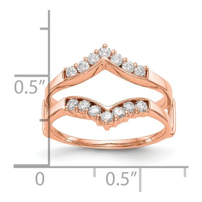 14K Rose Gold 0.35 ct tw Diamond Guard Ring – view 3