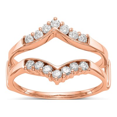 14K Rose Gold 0.35 ct tw Diamond Guard Ring