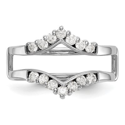 14K White Gold 1/3 ct tw Diamond Guard Ring – view 5