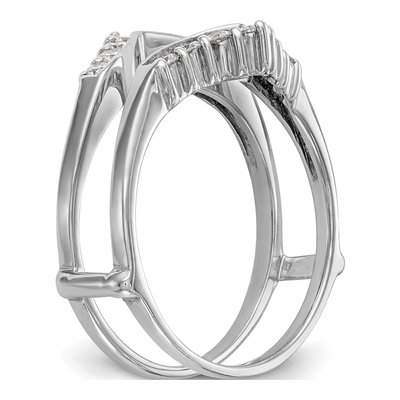 14K White Gold 1/3 ct tw Diamond Guard Ring – view 7