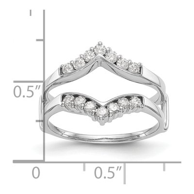 14K White Gold 1/3 ct tw Diamond Guard Ring – view 8