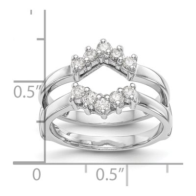 14K White Gold 1/3 ct tw Lab-Grown Diamond Guard Ring – view 4