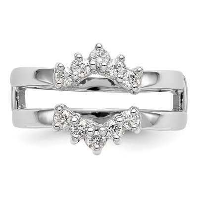 14K White Gold 1/3 ct tw Lab-Grown Diamond Guard Ring – view 6