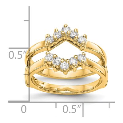 14K Yellow Gold 1/3 ct tw Lab-Grown Diamond Guard Ring – view 5