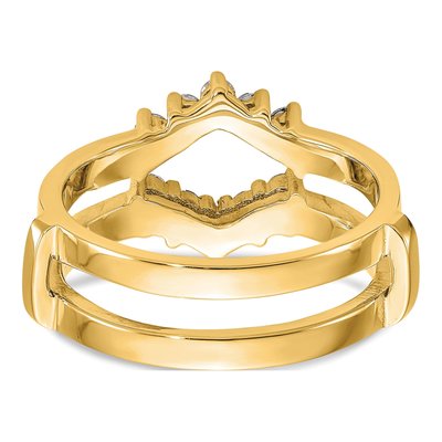 14K Yellow Gold 1/3 ct tw Lab-Grown Diamond Guard Ring – view 7