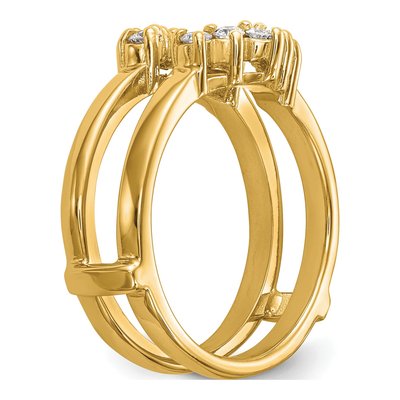 14K Yellow Gold 1/3 ct tw Lab-Grown Diamond Guard Ring – view 8
