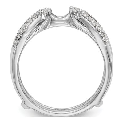 14K White Gold 1/4 ct tw Diamond Guard Ring – view 2