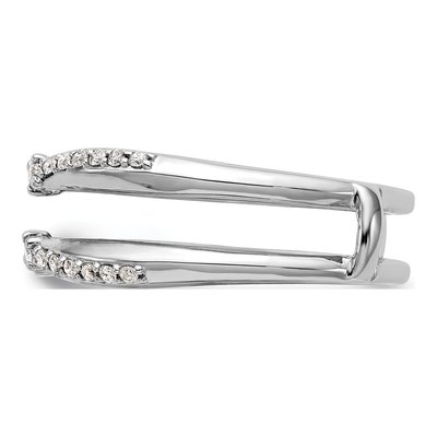 14K White Gold 1/4 ct tw Diamond Guard Ring – view 3