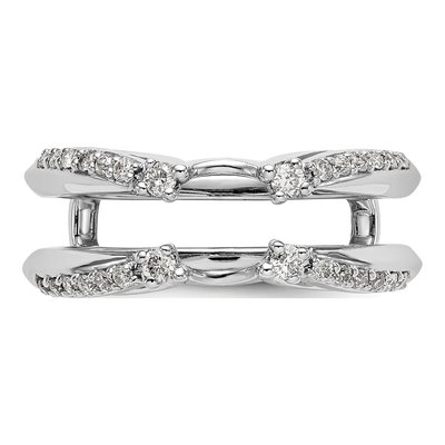 14K White Gold 1/4 ct tw Diamond Guard Ring – view 4