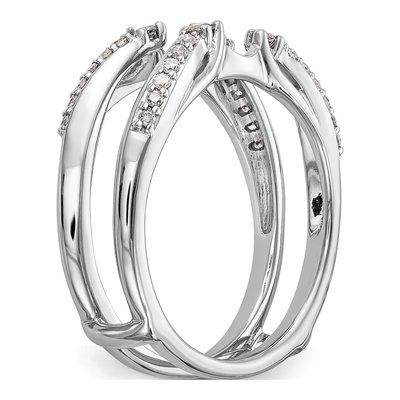 14K White Gold 1/4 ct tw Diamond Guard Ring – view 6