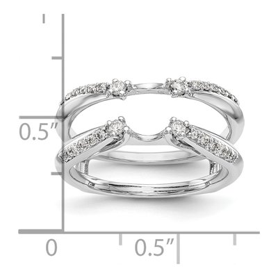 14K White Gold 1/4 ct tw Diamond Guard Ring – view 7