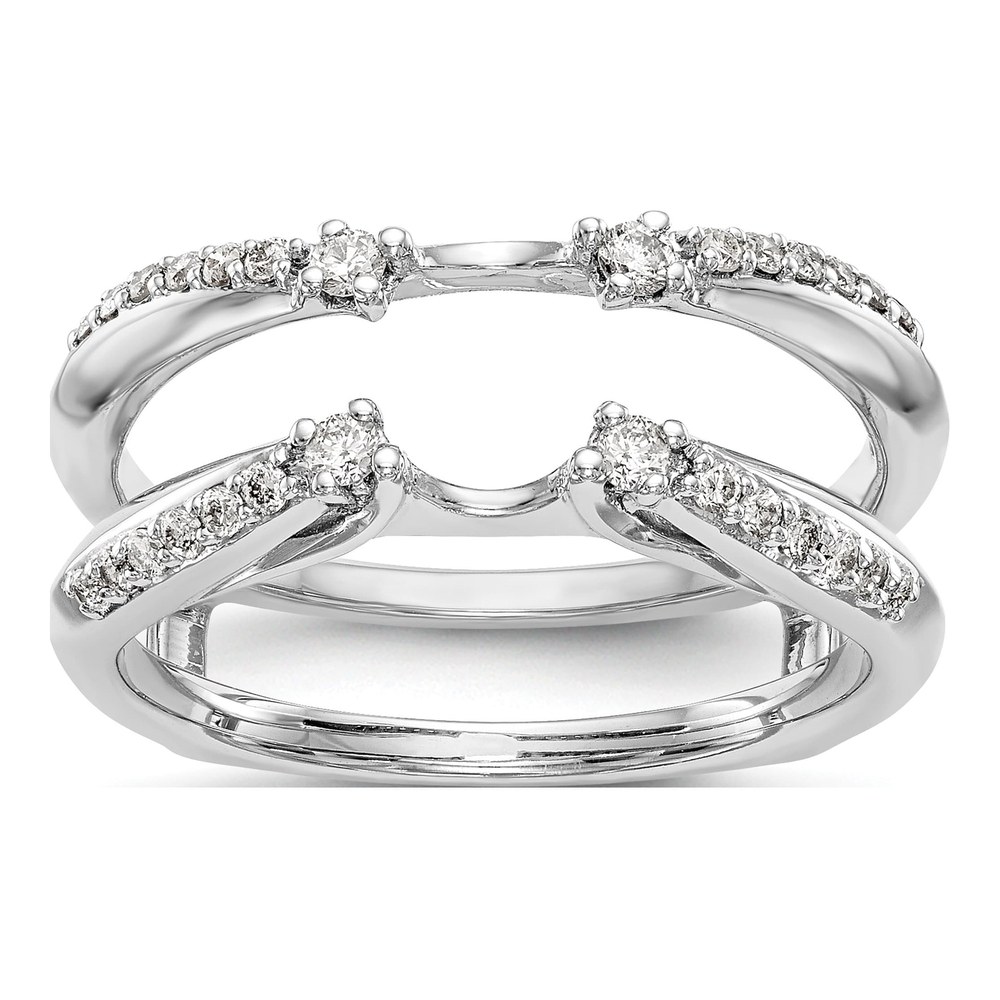 14K White Gold 1/4 ct tw Diamond Guard Ring