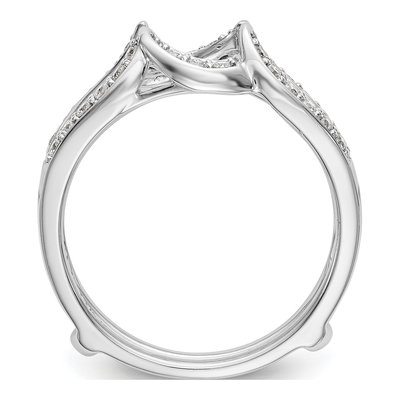 14K White Gold 1/3 ct tw Diamond Guard Ring – view 3