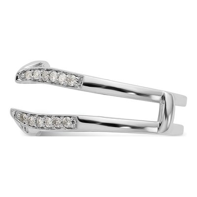 14K White Gold 1/3 ct tw Diamond Guard Ring – view 4