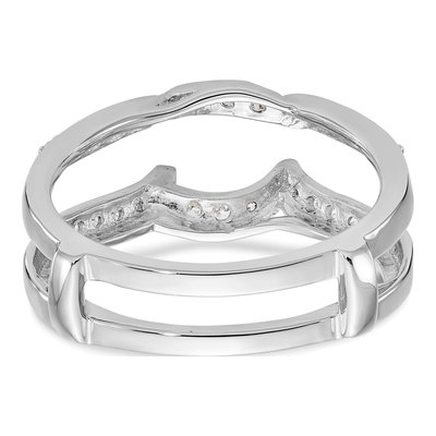 14K White Gold 1/3 ct tw Diamond Guard Ring – view 6